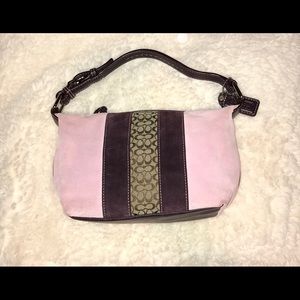 Pink/Purple Suede COACH Handbag